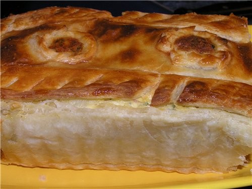 Пирог с лисичками Разморозить 300 г