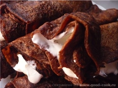 шоколадные блины с орехами
