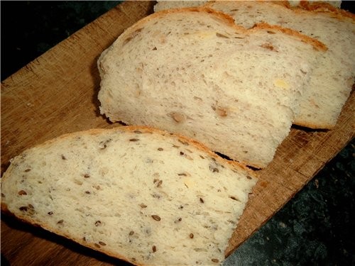 КАРТОФЕЛЬНО-ОРЕХОВЫЙ ХЛЕБ - KARTOFFEL-WALNUSS-BROT вариант 2, с льняными семенами