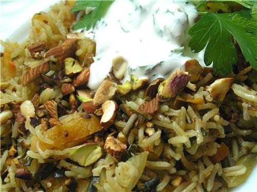 Кантонский рис Рис с тигровыми креветками, овощами и изюмом Рис со свининой по-тайски Плов с овощам... - 4