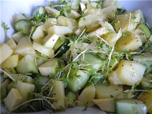 КАРТОФЕЛЬНЫЙ САЛАТ С АВОКАДО И КРЕССЕ - Kartoffelsalat mit Avocado und Kresse