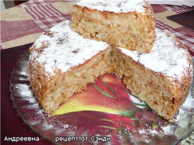 , Людок, как обещала, испекла твой яблочный пирог в мульте