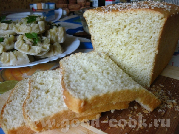 Хлеб на сметане по рецепту Очень вкусный и ароматный хлебушек, только я вместо мака посыпала кунжут... - 2