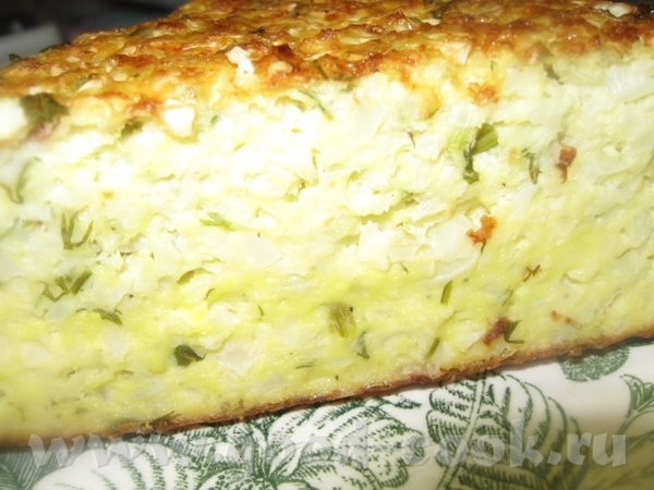 ЗАПЕКАНКА ИЗ ЦВЕТНОЙ КАПУСТЫ Вкусная сочная запеканка из цветной капусты, с чесноком, луком и зелен...