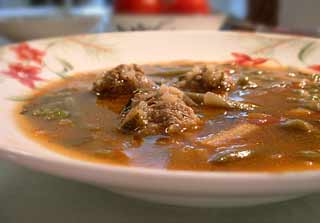 Мексиканский суп Albondigas Albondigas с испанского тефтели