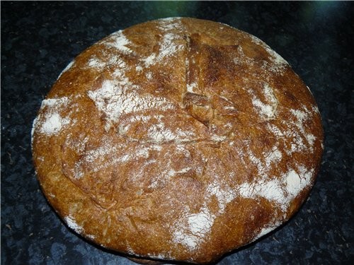 Вкусный хлеб с крупнопористым мякишем, хрустящей корочкой(пока тёплый) - 8