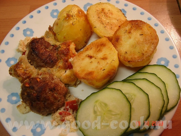 хочу сказать спасибо всем и в особености Люсе за вкусный рецепт Тава-Кебаб вот собственно с картоше...