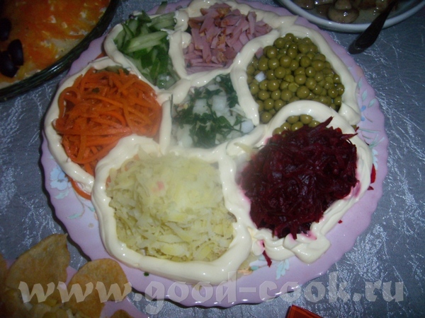 Салат "Ромашка" от Ларисы Larissa1312 Рулет из слоеного теста с мясным фаршем и овощами