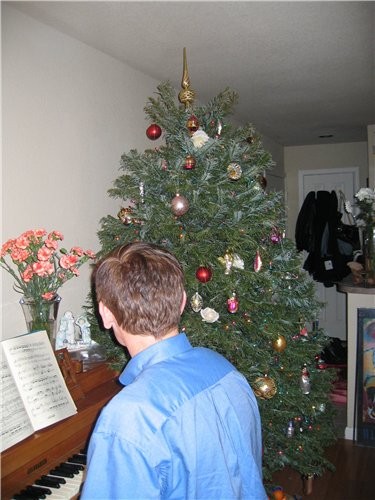 Моя елка и приложение к ней: муж создает праздничное настроение, играя популярные зимние песенки - 2