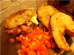 Запеченный картофель с рыбой Слойки с изюмом и яблоками
