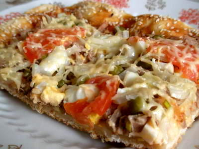 Картофель, запеченный с мясом Пицца из хлебопечки Пицца сегодня у нас была со свининой, зеленым гор... - 2