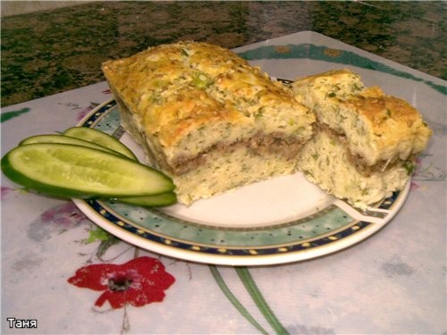 Сырный хлеб с мясной начинкой На один хлеб: 200 г самовосходящей муки 100 г сл - 2