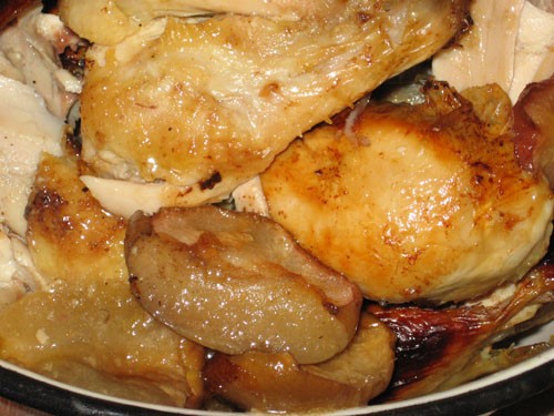 А на горячее была курица запеченная с яблоками, мандаринами, черносливом и курагой А теперь сладкое... - 3