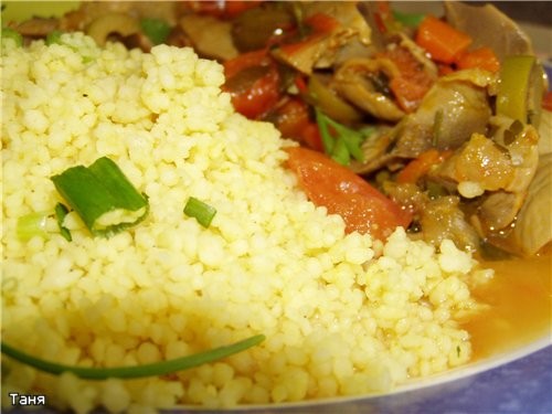 Рагу из куриных пупков(желудков) с овощами и оливками 700 г очищенных куриных желудков 1 средняя лу... - 4
