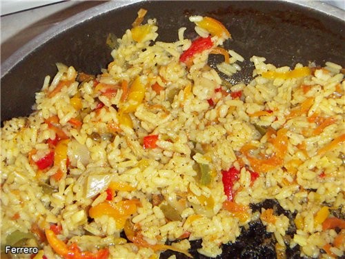 Плов с болгарским перцем