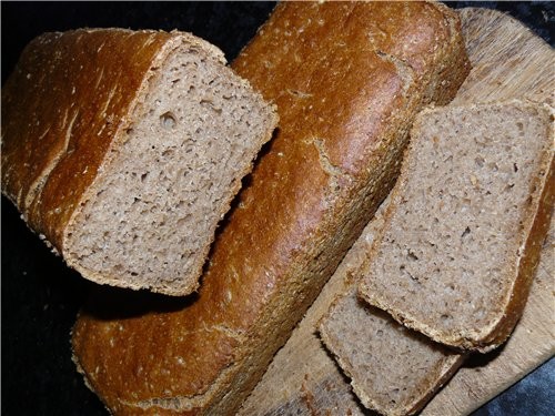ХЛЕБ ИЗ ЦЕЛЬНОЗЕРНОВОЙ МУКИ НА ЗАКВАСКЕ (Biga)
