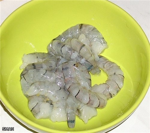 Лапша с овощами и морепродуктами Состав на 4 порции: Лапша удон 0,3кг ; тигровые креветки 0,15кг ;... - 2