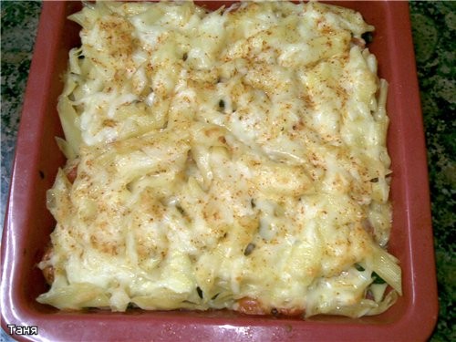 Гратен из шпината и пенне 300 г пенне(короткие макароны,скошенные на концах) 400 г мороженного шпин...
