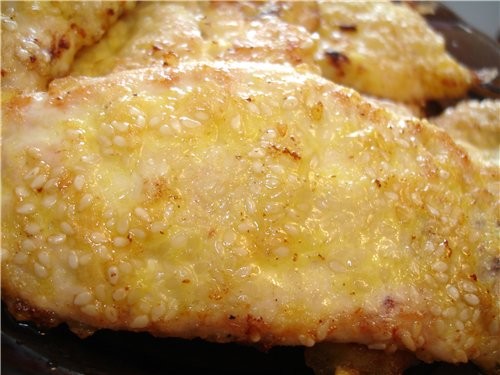 ОТБИВНУШКИ В КУНЖУТЕ Куриное филе отбить