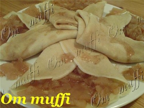БЛИНЫ С ЯБЛОКАМИ И КОРИЦЕЙ Тесто: Молоко - 500мл - 2