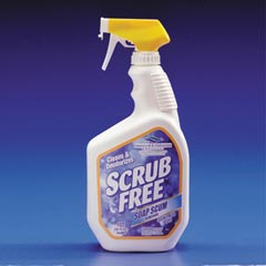 Хочу поделиться новым открытием - приобрела вот такое средство Scrub Free Soap Scum Remover