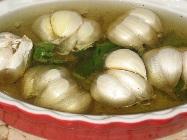 Запеченный чеснок Гарнир к жаренному мясу, курице или рыбе 40 зубчиков чеснока 1 стакан ОМ 1/2 стак... - 3