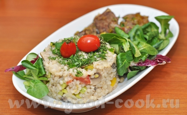 Перлотто (орзотто\ orzotto) с грибами и овощами Перловая крупа - 1,5 стакана шампиньоны свежие 300...