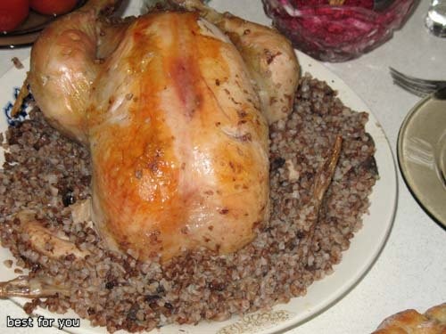А ещё запекала я курицу