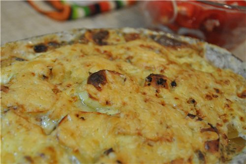 Запеканка с рубленным мясом