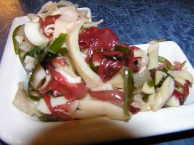 Салат из кальмар и морской капусты Готовые и в разрезе
