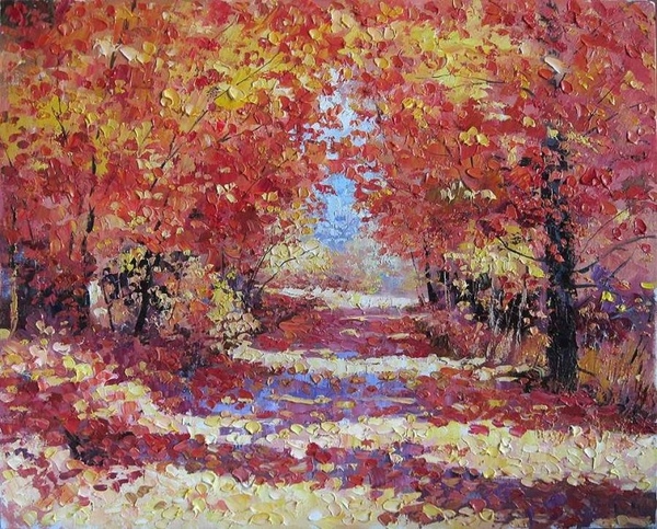 Гавлин, осеннее Мастер-класс картины из крупы