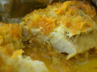 КУРИЦА ЗАПЕЧЕННАЯ В ФОЛЬГЕ С ОВОЩАМИ от Ирины Кутовой ПЕРЕВЕРНУТЫЙ ПИРОГ С ТЫКВОЙ от Ирины Кутовой