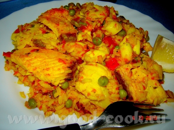 Paella de mariscos y pescado sepia (каракатица) -300 г (я использовала только часть каракатицы