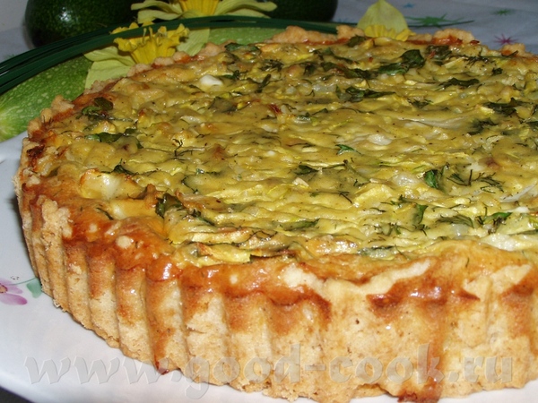 Киш с цветной капустой и кабачком Тесто: 100 г сл - 3
