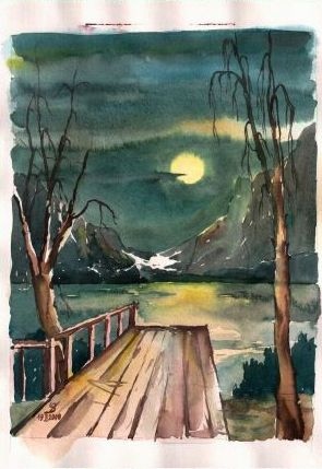 Урок как рисовать реку и отражение в воде, может быть что-то сгодится Mara Mattia Вода и отраже... - 5