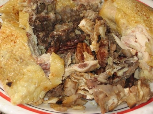 Курица фаршированная мацой и орехами пекан 1 курица 1-2 пластинки мацы 7-8 орехов пекан красное вин... - 2
