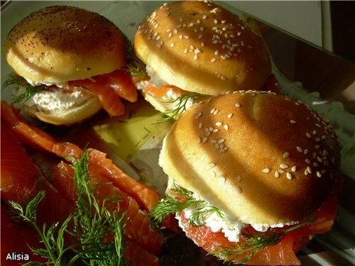 BAGELS с лососем Шоколадно Лимонные Булки и Бублики - 2