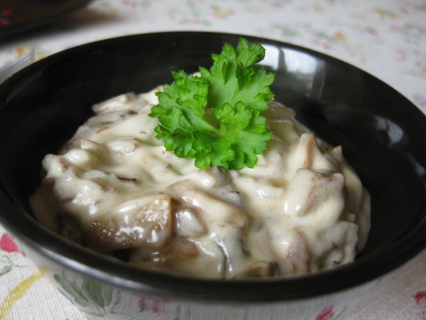 Сметанный соус с грибами