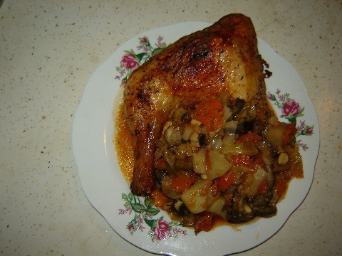 А у меня вот Димляма от (без мяса,одни овощи) в дуэте с курицей ,маринованной в кефире с базиликом...