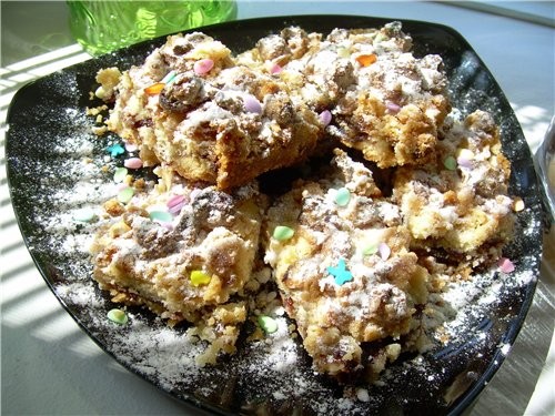 Пасхальное песочное Пирожное со сливовым повидлом и фундуком - 3