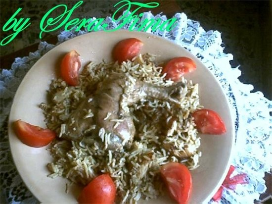 У нас сегодня был плов с баклажанами и картофелем Вечером сделала салатик (хэс+помидорки+мята+оливк...