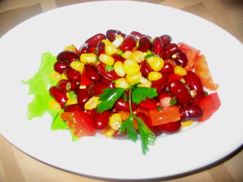 Еще салатики с крабовыми палочками и кукурузой И фасолевый - 2