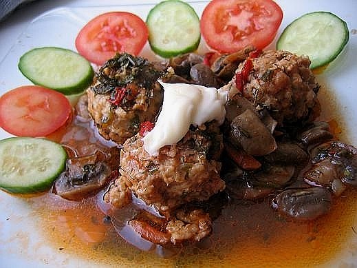 тефтели из куриного фарша с овсяными хлопьями 400 гр куриного фарша белый хлеб овсяные хлопья(50-70...