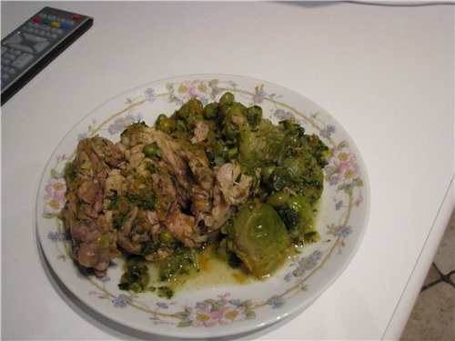 Наташ, девочки вот мой вчерашний ужин (и мясо-курица , и овощи, и горошек ) вкусненька