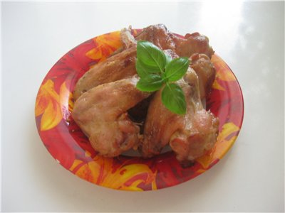 Баба Леночка воть тебе мясо - куриные крылья в сметане и горчице