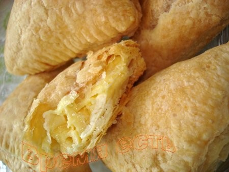 Слоеные пирожки с сыром и тунцом Просто с сыром - 2