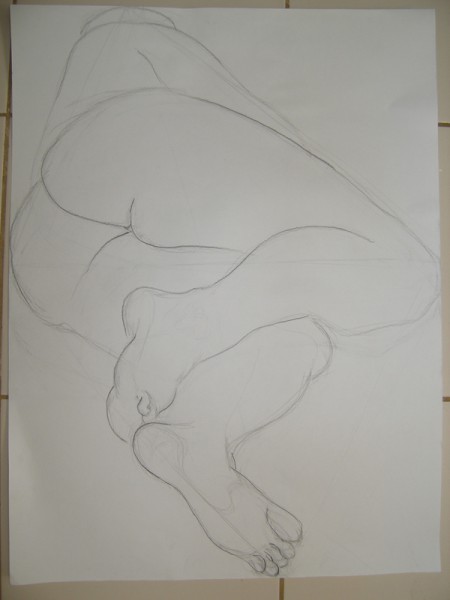 Ща я вам навалю своих рисунков Figure drawing типа надо было вписать в лист, чтобы фигура касалась...