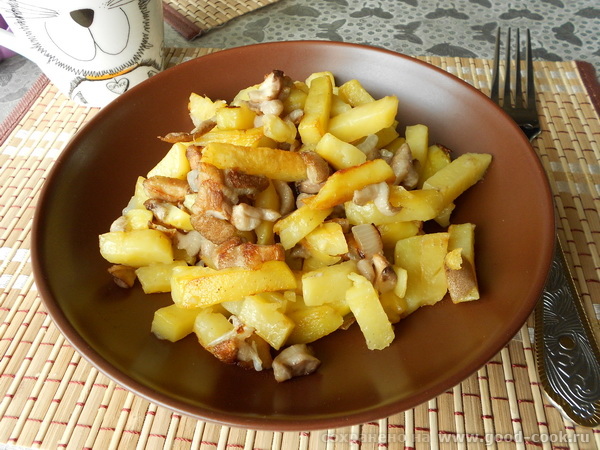 картофель с грибами