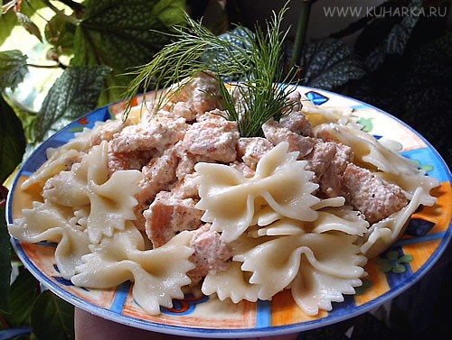 Олечка, спасибо за фарфалле с соусом из лосося и вот еще фото куриных шашлычков с овощами, которые...