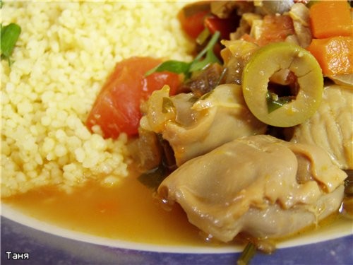 Рагу из куриных пупков с овощами и оливками - 2